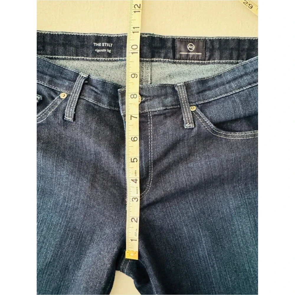AG Adriano Goldschmied The Stilt Cigarette Leg Jeans 29R Dark Wash Stretch